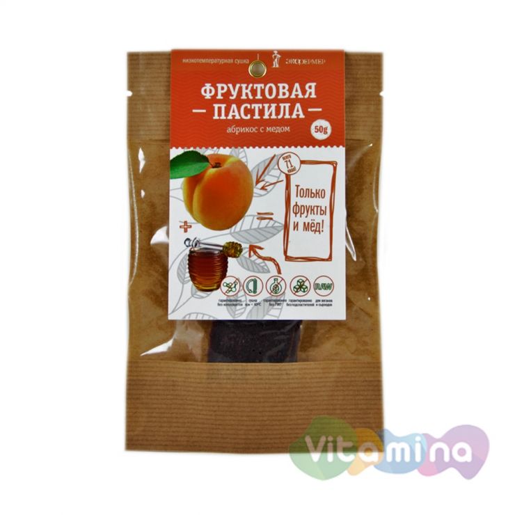Фруктовая пастила Абрикос с мёдом, 50 г