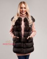 Короткий жилет из соболя