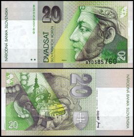 Словакия - 20 Крон 2004 UNC