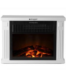 Электрический камин компактный "SLOGGER" Heat Flame White SL-480-W