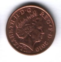 1 пенни 2010 г. Великобритания