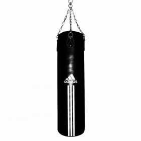 Боксерский мешок чёрный Adidas кожа Heavy Leather Punching Bag 120Х40см ADIBAC16