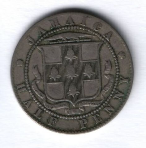 1/2 пенни 1910 г. Ямайка