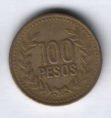 100 песо 1994 г. Колумбия