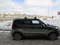 Багажник на крышу Kia Soul, Атлант, крыловидные дуги