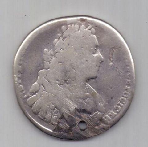 1 рубль 1728 г. Петр ll