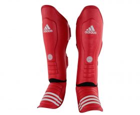 Защита голени и стопы Adidas Wako Super Pro Shin Instep Guards ADIWAKOGSS11 красная