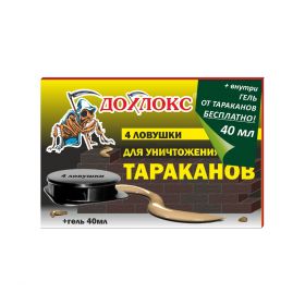 Дохлокс Ловушки от тараканов 4шт+гель 40мл.