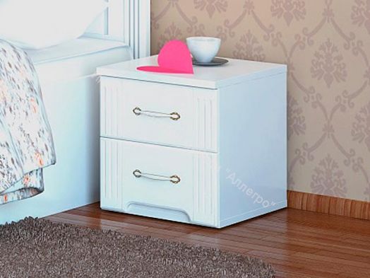 Тумба прикроватная "Виктория" мод.4 Белый глянец