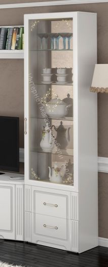 Шкаф для посуды "Виктория" (мод.40)  Белый глянец