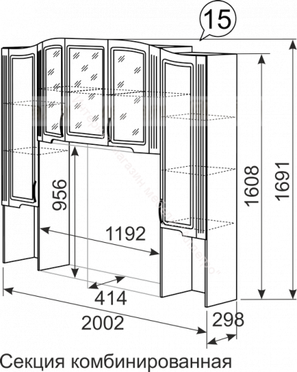 Тумба под ТВ "Виктория" мод.14
