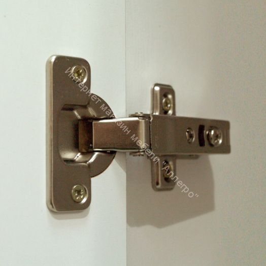 Шкаф-пенал для белья "Виктория" мод.17 (левый) Белый глянец