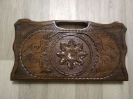 Нарды резные "Снежинка", средние