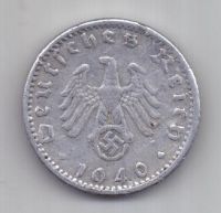 50 пфеннигов 1940 г. F. Германия