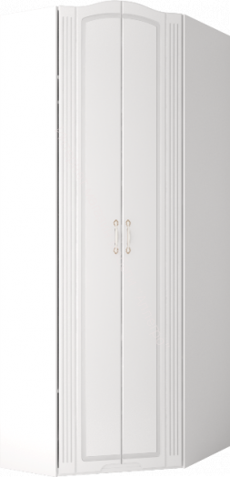 Шкаф угловой "Виктория" (мод.26) Белый глянец