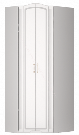 Шкаф угловой "Виктория" (мод.26) Белый глянец