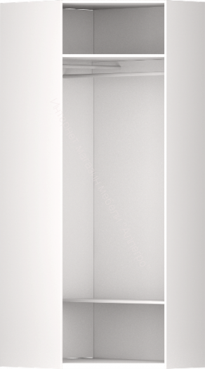 Шкаф угловой "Виктория" (мод.26) Белый глянец