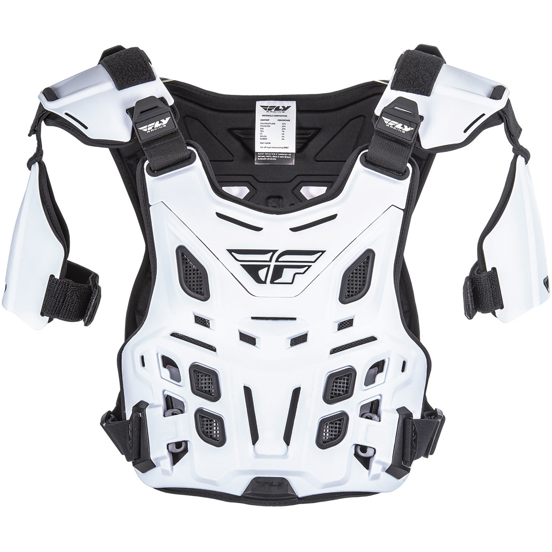Fly Racing Revel Offroad CE White защитный жилет