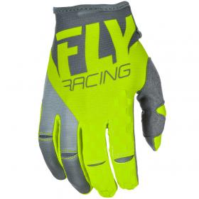 Fly Racing Kinetic Gray/Hi-Vis, перчатки для мотокросса (повреждена упаковка)