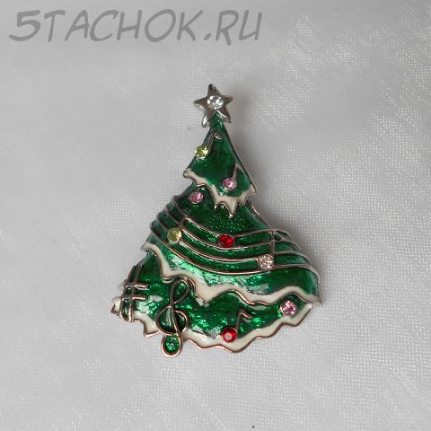 Брошь "Музыкальная елка" (США)