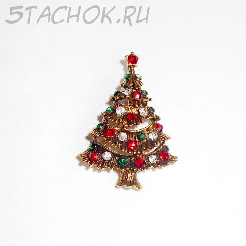 Брошь "Праздничная елка" (США)