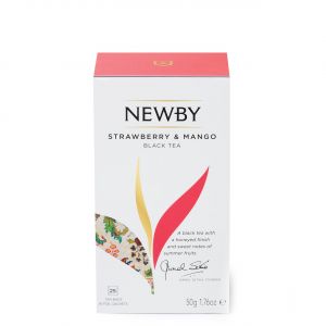 Чай черный Клубника и Манго в пакетиках Newby Black Tea Strawberry and Mango (Англия)