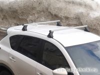 Багажник на крышу Mazda CX-5, Атлант, прямоугольные дуги