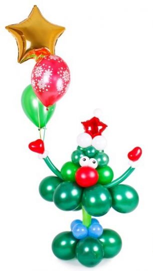 Весёлая ёлка с шарами Весёлая ёлка с шарами