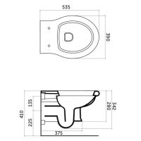 схема унитаза Disegno Ceramica Paolina РА005