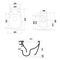 схема унитаза Disegno Ceramica Tratto 353