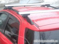 Багажник на крышу Suzuki SX4 2006-13, hatchback, Атлант, крыловидные дуги на рейлинги