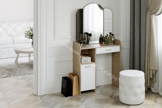 Туалетный столик "София" Т1 Дуб Сонома/Белый