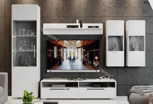 Гостиная «Наоми» №2 (Белый глянец)