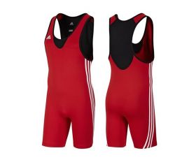 Трико борцовское Adidas Base Wrestler красное (модель 2017 года) V13837