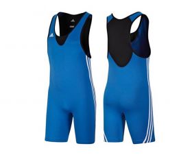 Трико борцовское Adidas Base Wrestler синее (модель 2017 года) V13838