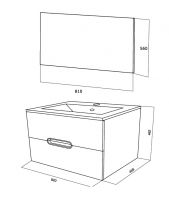 Тумба под раковину Am.Pm Spirit 80 (Спирит) 82х47 схема 2