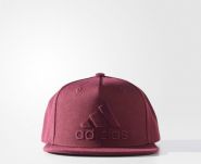 Бейсболка бордовая Adidas Flat Brim Logo Cap S97605