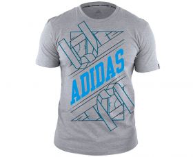 Футболка детская серо-голубая Adidas Graphic Tee Belt Kids ADITSG1-K