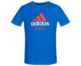 Футболка детская сине-оранжевая Adidas Community T-Shirt Karate Kids ADICTK-K