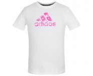 Футболка бело-розовая Adidas Graphic Tee ADITSG2