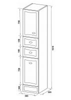 Шкаф-пенал Am.Pm Bourgeois (Буржуа) 30х33 схема 2
