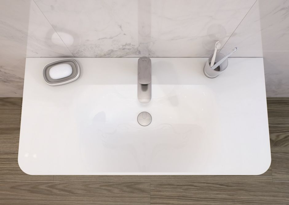 Изображение Раковина на тумбу Sensation 100 (Сенсейшон) 80х48 см