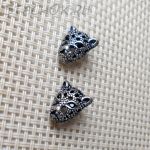 Серьги-гвоздики "Леопард" (США)