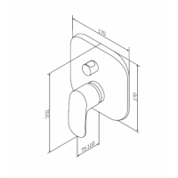Смеситель Am.Pm для душа Sensation F3085000 схема 2