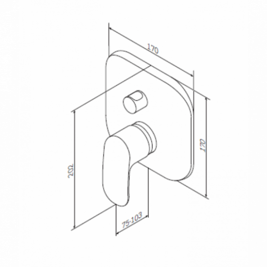 Смеситель Am.Pm для душа Sensation F3085000 схема 2