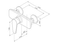 Смеситель Am.Pm для душа Inspire F5020000 схема 2