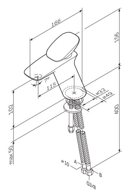 Смеситель Am.Pm Spirit V2.0 F70A02100 схема 5