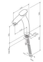 Высокий смеситель Am.Pm Spirit V2.0 для раковины F70A92000 схема 5