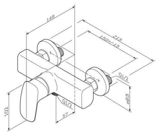 Смеситель Am.Pm для душа Spirit V2.1 F71A20000 ФОТО