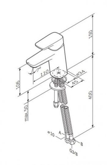 Смеситель Am.Pm Spirit F7002100 схема 2